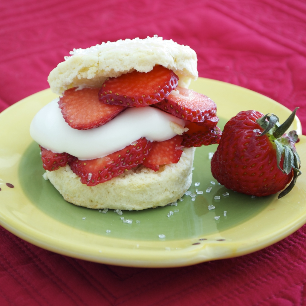 Shortcakes with Strawberries and Cream