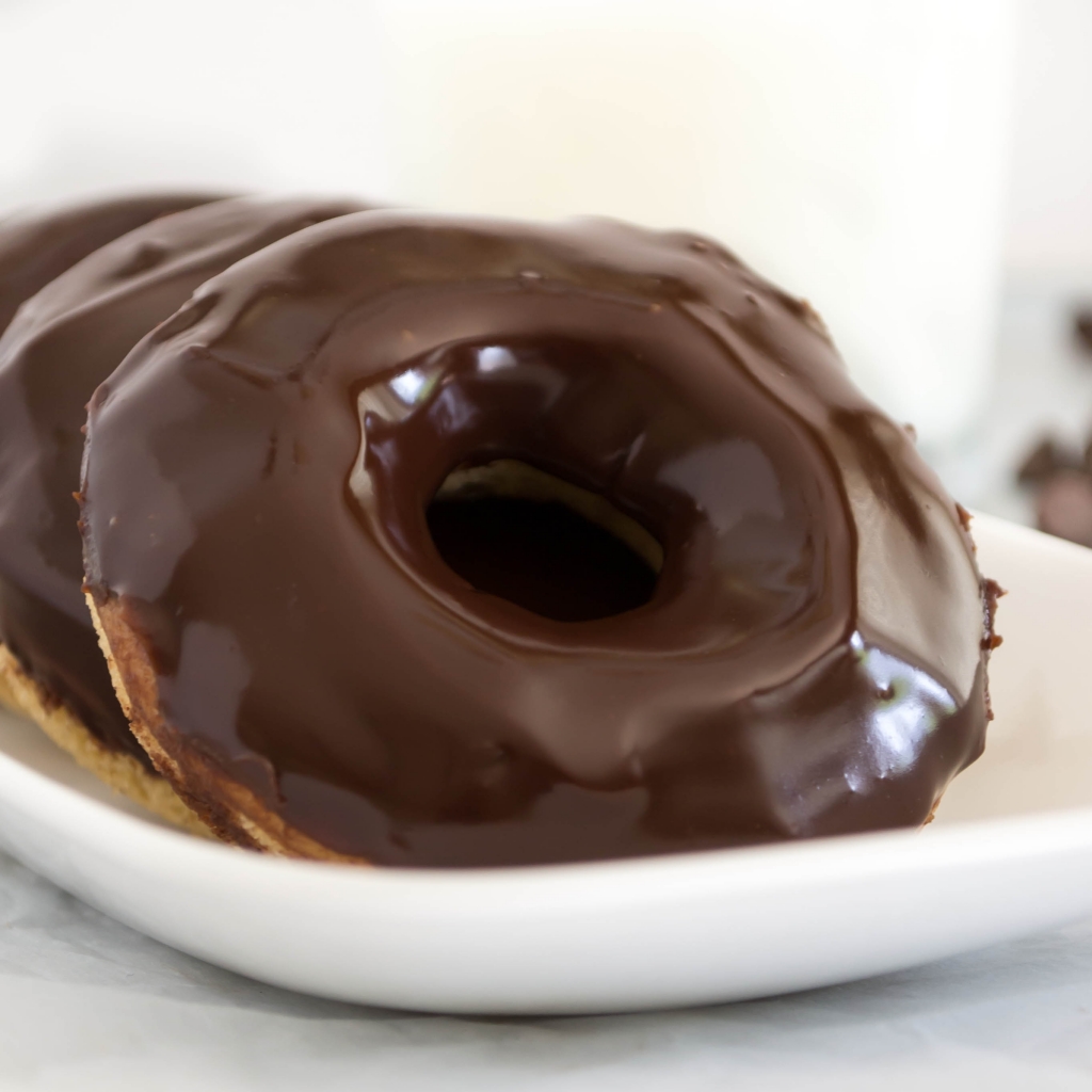 Chocolate Frosted Donuts...These tender donuts are dipped in a delicious chocolate ganache i. | Pick Fresh Foods