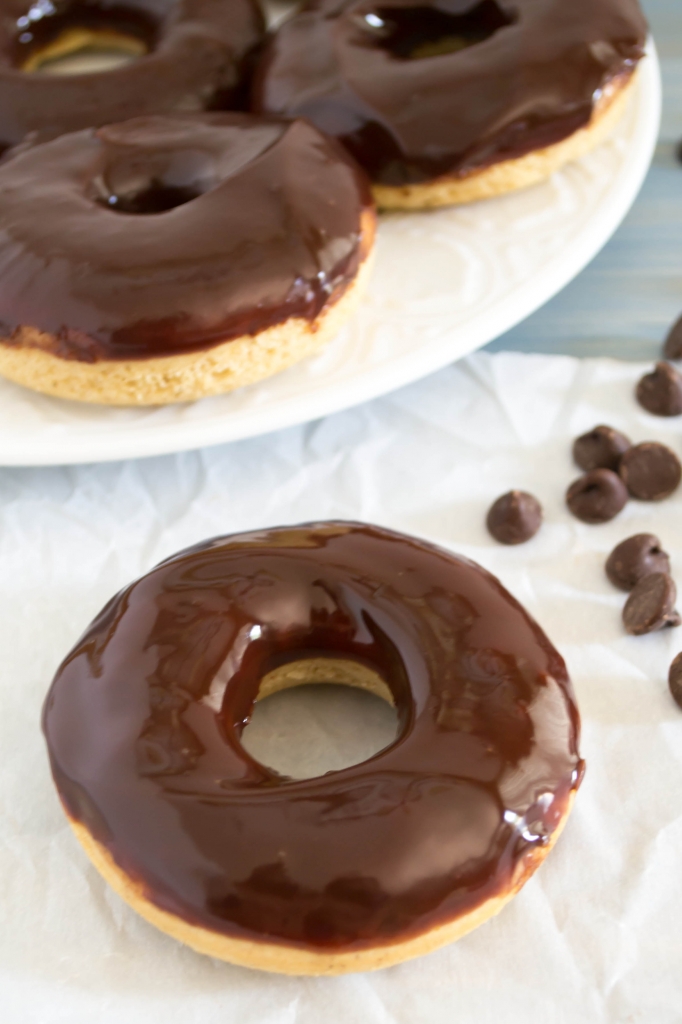 Chocolate Frosted Donuts...hese tender baked donuts are delicious and quick and easy to make. This chocolate ganache is super easy and always perfect. | Pick Fresh Foods