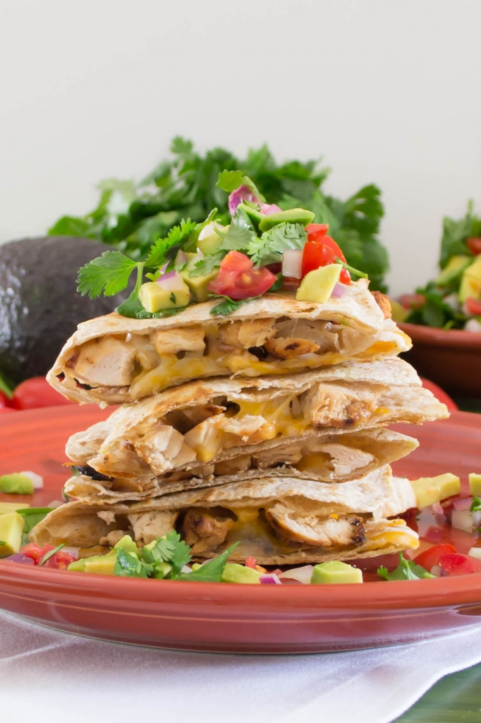 Grilled Honey Lime Chicken Quesadillas...a quick and delicious way to use pre-cooked chicken | Pick Fresh Foods