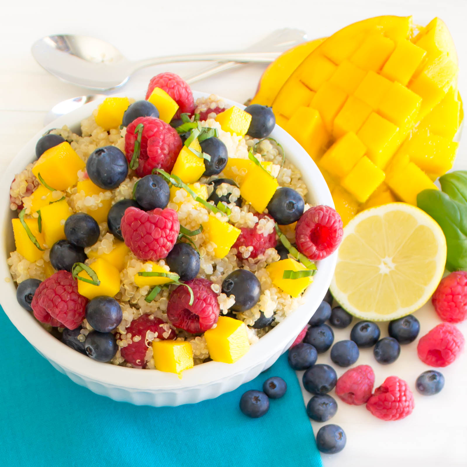 Quinoa Fruit Salad...Deliciously flavorful protein-packed salad bursting with fresh fruits | Pick Fresh Foods