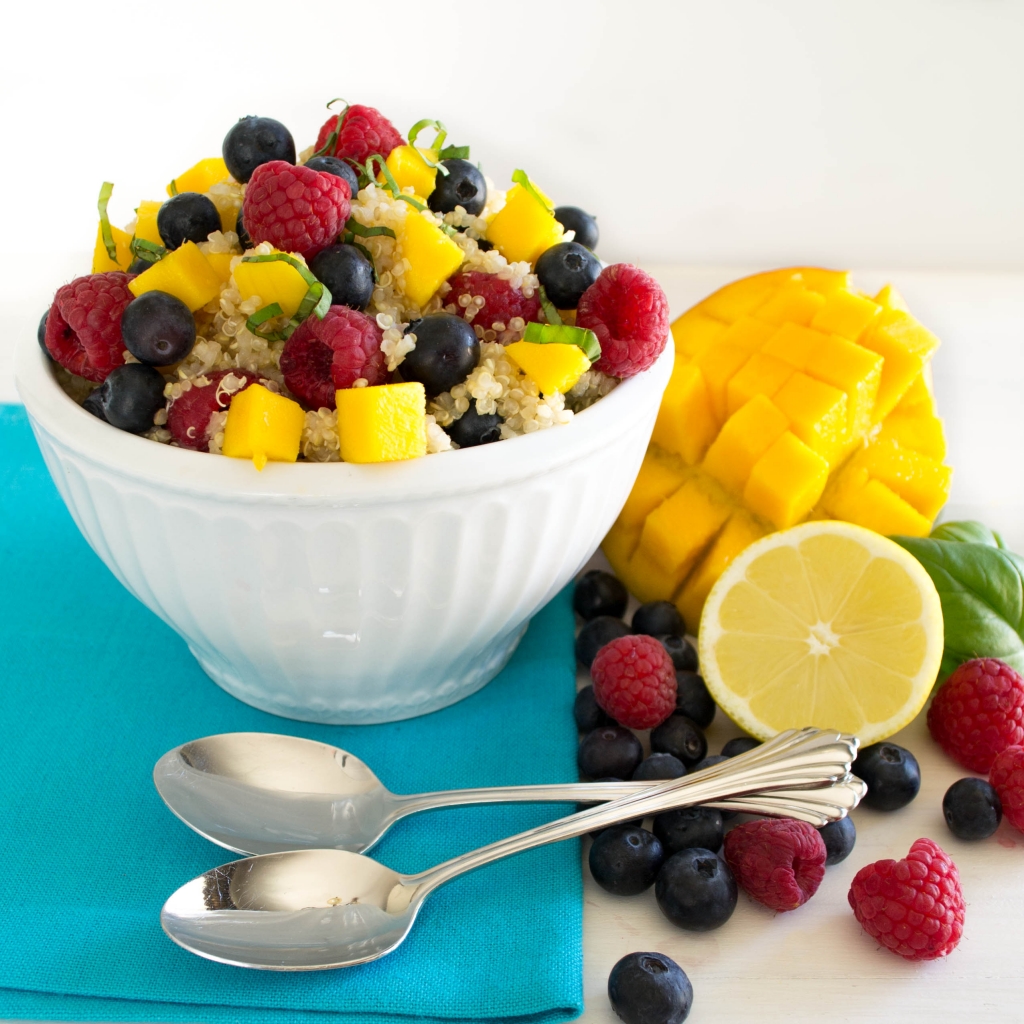 Quinoa Fruit Salad...Deliciously flavorful protein-packed salad bursting with fresh fruits  | Pick Fresh Foods